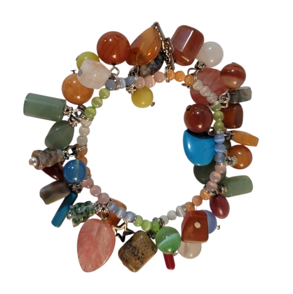 Semi_Prescious Stone Charm Bracelet